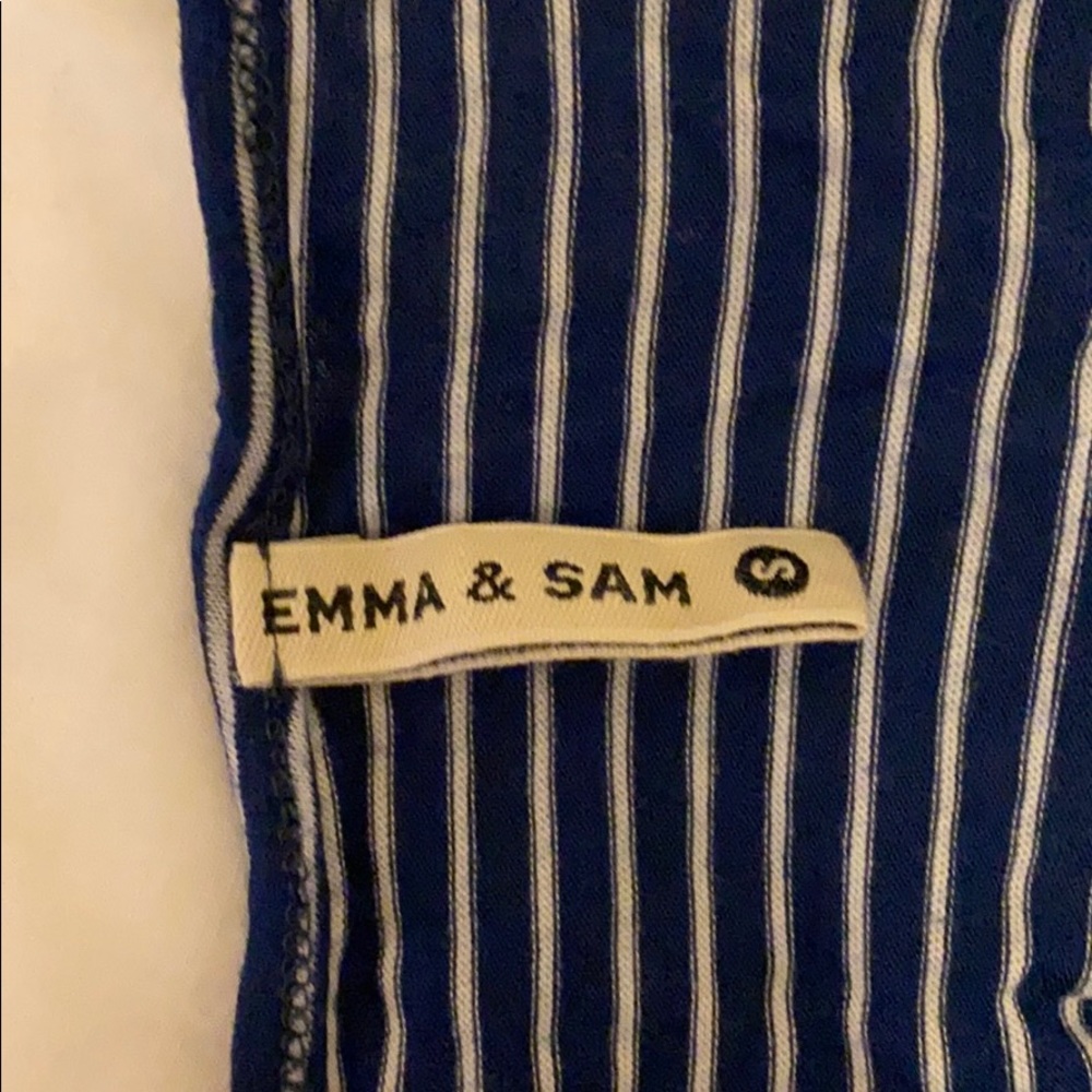 Emma & Sam Striped Racerback Crop Top - Picture 4 of 4